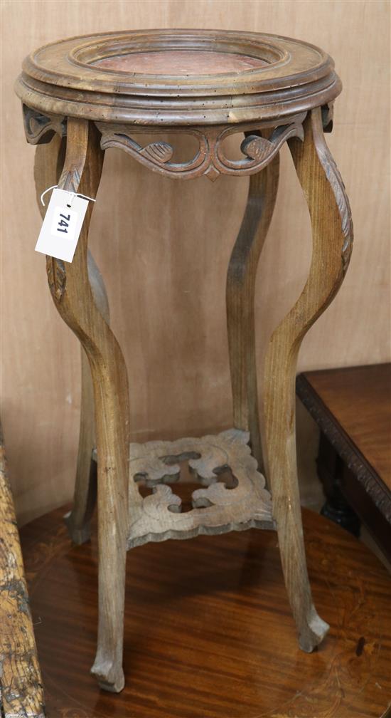 A French two tier pot stand W.35cm